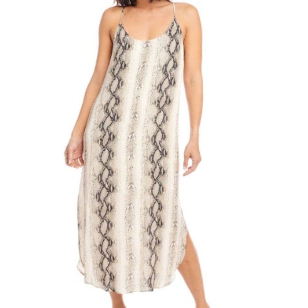 NWT Karen Kane Snake-print Racerback Midi Dress Slip On in Size M